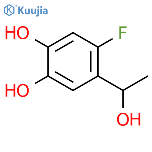 1,2-Benzenediol, 4-fluoro-5-(1-hydroxyethyl)- structure