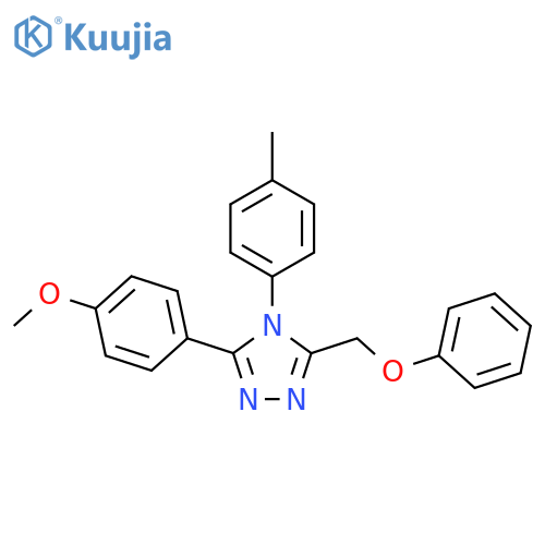 4H-1,2,4-Triazole,3-(4-methoxyphenyl)-4-(4-methylphenyl)-5-(phenoxymethyl)- structure