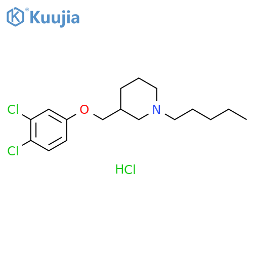 Piperidine, 3-[(3,4-dichlorophenoxy)methyl]-1-pentyl-, hydrochloride structure
