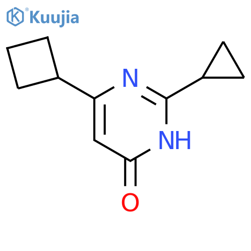 6-cyclobutyl-2-cyclopropylpyrimidin-4-ol structure