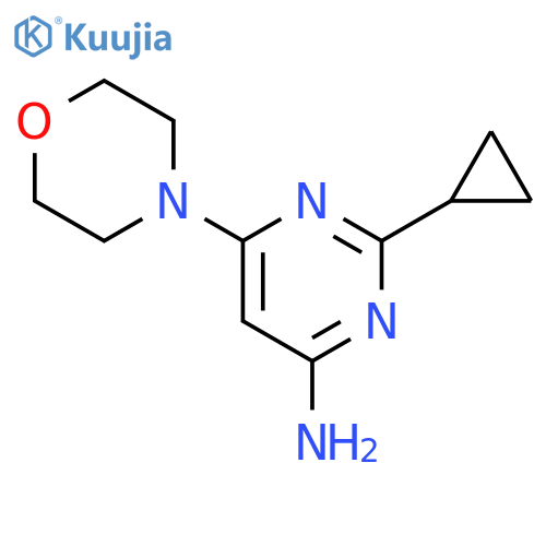 2-cyclopropyl-6-morpholinopyrimidin-4-amine structure