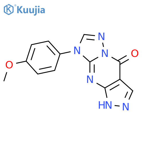 4H-Pyrazolo[3,4-d][1,2,4]triazolo[1,5-a]pyrimidin-4-one,1,8-dihydro-8-(4-methoxyphenyl)- structure