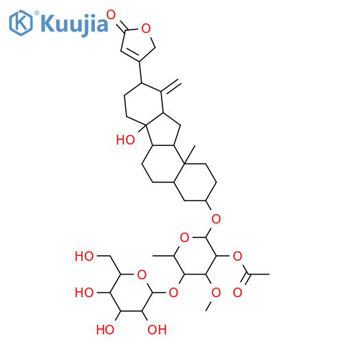 2(5H)-Furanone,4-[(3S,4aR,6aR,6bS,9S,10aR,11aS,11bS)-3-[(2-O-acetyl-6-deoxy-4-O-b-D-glucopyranosyl-3-O-methyl-a-L-glucopyranosyl)oxy]hexadecahydro-6b-hydroxy-11b-methyl-10-methylene-1H-benzo[a]fluoren-9-yl]- structure