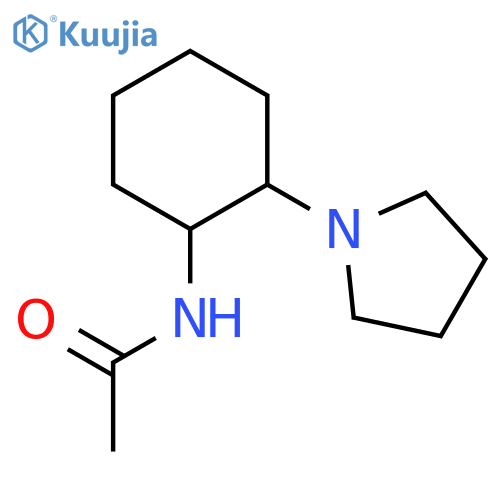 Acetamide, N-[(1R,2R)-2-(1-pyrrolidinyl)cyclohexyl]- structure