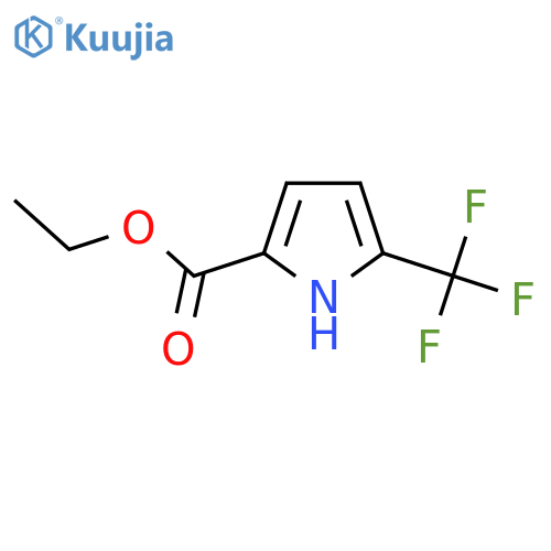 ethyl 5-(trifluoromethyl)-1H-pyrrole-2-carboxylate structure