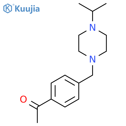 1-(4-{4-(propan-2-yl)piperazin-1-ylmethyl}phenyl)ethan-1-one structure