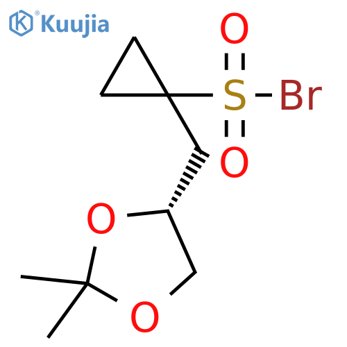 Cyclopropanesulfonyl bromide, 1-[[(4R)-2,2-dimethyl-1,3-dioxolan-4-yl]methyl]- structure