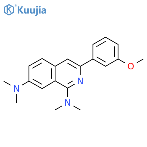 3-(3-methoxyphenyl)-N1,N1,N7,N7-tetramethylisoquinoline-1,7-diamine structure