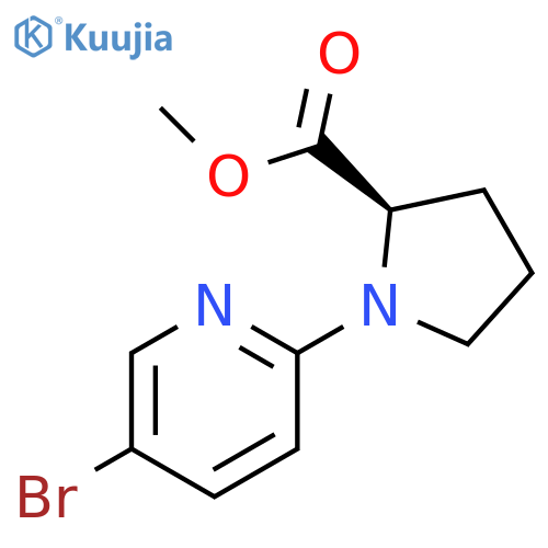 methyl 1-(5-bromopyridin-2-yl)pyrrolidine-2-carboxylate structure