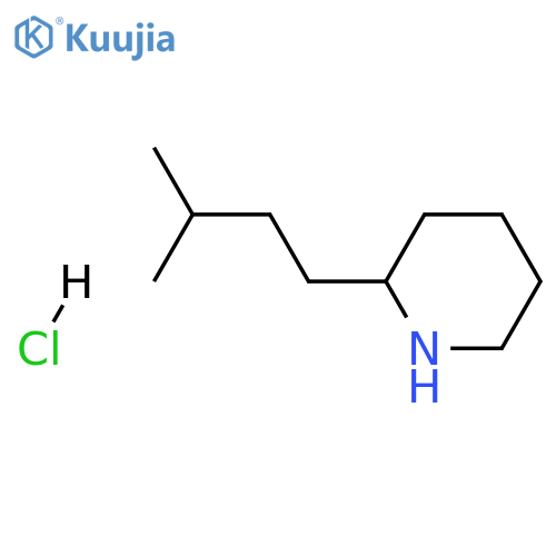 2-isopentylpiperidine;hydrochloride structure