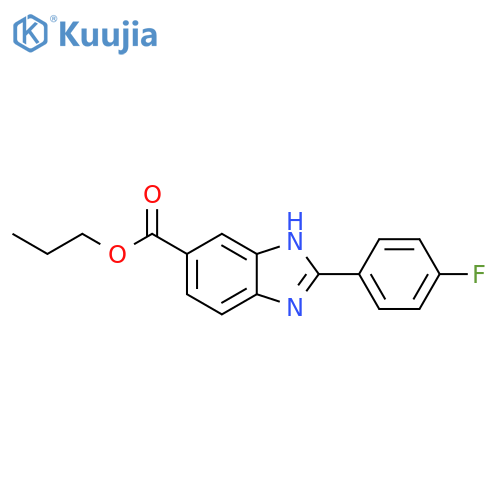 2-(4-Fluoro-phenyl)-3H-benzoimidazole-5-carboxylic acid propyl ester structure