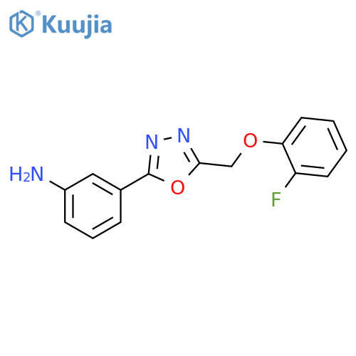 3-[5-(2-Fluoro-phenoxymethyl)-[1,3,4]oxadiazol-2-yl]-phenylamine structure