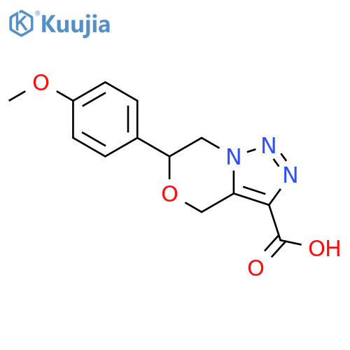 6-(4-Methoxy-phenyl)-6,7-dihydro-4H-[1,2,3]triazolo[5,1-c][1,4]oxazine-3-carboxylic acid structure