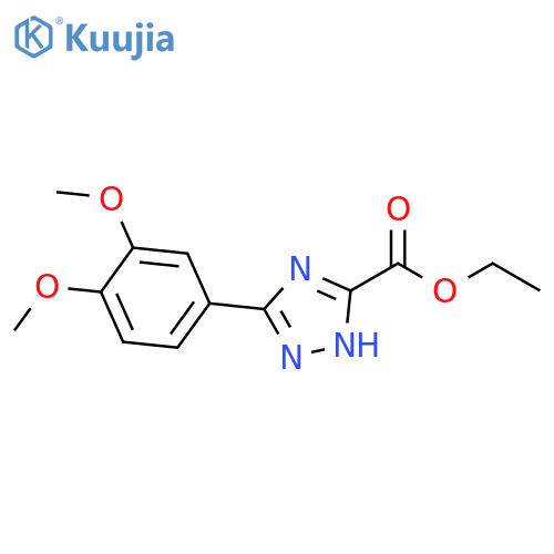 5-(3,4-Dimethoxy-phenyl)-2H-[1,2,4]triazole-3-carboxylic acid ethyl ester structure