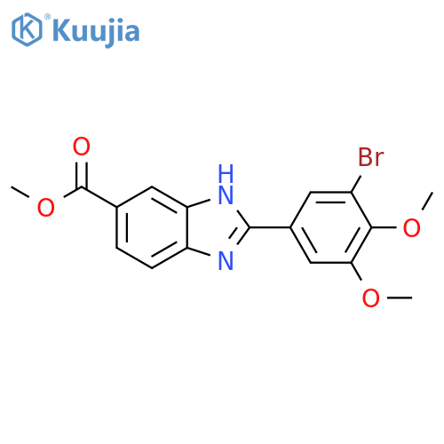 2-(3-Bromo-4,5-dimethoxy-phenyl)-3H-benzoimidazole-5-carboxylic acid methyl ester structure