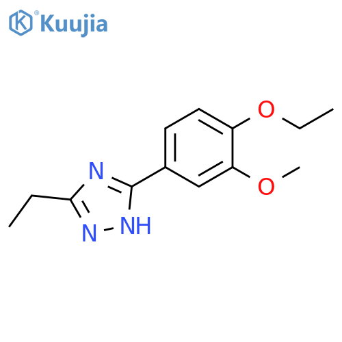 5-(4-Ethoxy-3-methoxy-phenyl)-3-ethyl-1H-[1,2,4]triazole structure