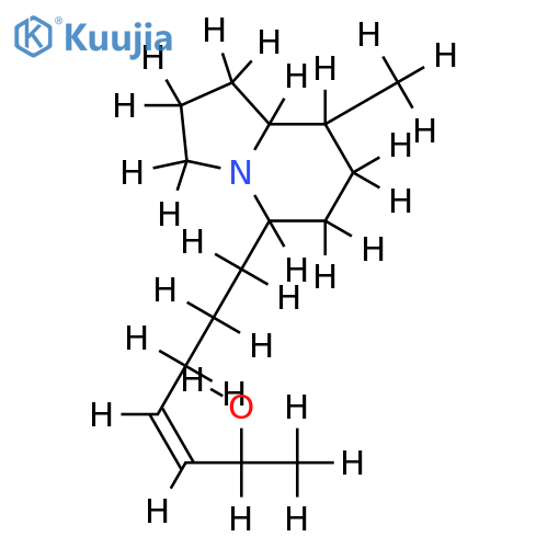 5-(hept-6-hydroxy-4-enyl)-8-methylindolizidine structure