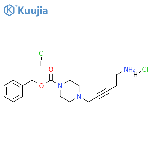BENZYL 4-(5-AMINOPENT-2-YN-1-YL)PIPERAZINE-1-CARBOXYLATE 2HCL structure