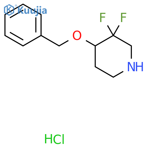4-(Benzyloxy)-3,3-difluoropiperidine hydrochloride structure