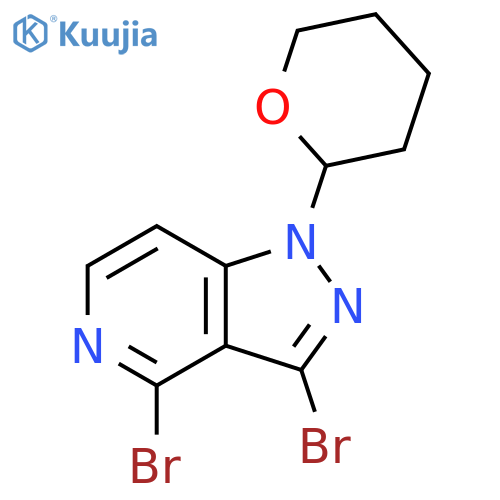 3,4-Dibromo-1-(tetrahydro-2H-pyran-2-yl)-1H-pyrazolo4,3-cpyridine structure