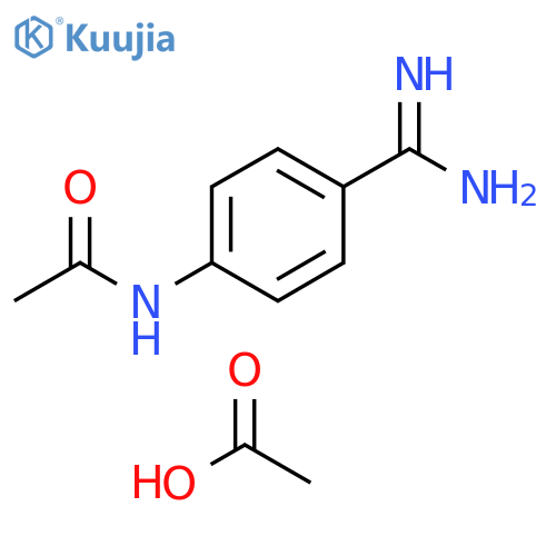 N-(4-carbamimidoylphenyl)acetamide: acetic acid structure