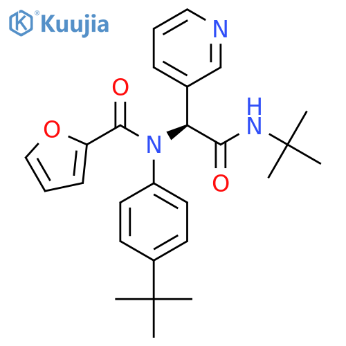 N-[(1S)-2-(Tert-butylamino)-2-oxo-1-(3-pyridinyl)ethyl]-N-(4-tert-butylphenyl)-2-furancarboxamide structure