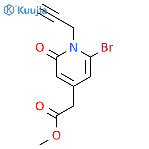 Methyl 6-Bromo-1,2-dihydro-2-oxo-1-(2-propynyl)-4-pyridineacetate (85:15% Bromo:Chloro Derivative) structure