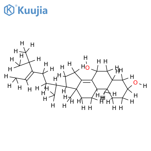 (3beta,5alpha,7alpha,24(28)E)-form-Stigmasta-8(14),24(28)-diene-3,7-diol structure