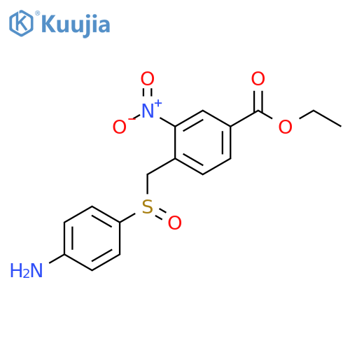 Benzoic acid, 4-[[(4-aminophenyl)sulfinyl]methyl]-3-nitro-, ethyl ester structure