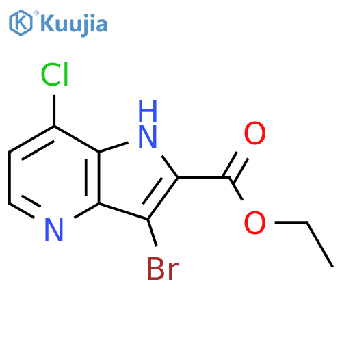 Ethyl 3-bromo-7-chloro-1H-pyrrolo[3,2-b]pyridine-2-carboxylate structure