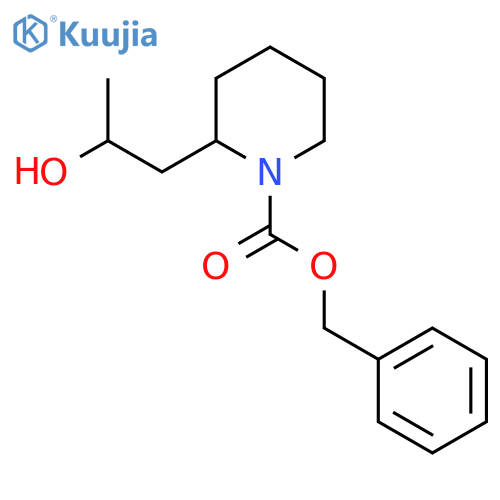 Benzyl 2-(2-hydroxypropyl)piperidine-1-carboxylate structure