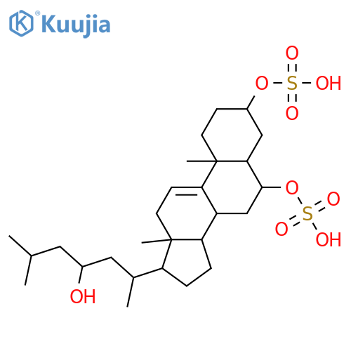 Cholest-9(11)-ene-3,6,23-triol; (3β,5α,6α,23S)-form, 3,6-Disulfate structure