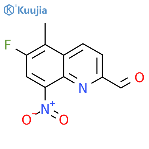 6-Fluoro-5-methyl-8-nitroquinoline-2-carbaldehyde structure