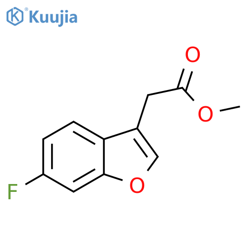 (6-Fluoro-benzofuran-3-yl)-acetic acid methyl ester structure