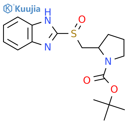 Tert-Butyl 2-(((1H-benzo[d]imidazol-2-yl)sulfinyl)methyl)pyrrolidine-1-carboxylate structure