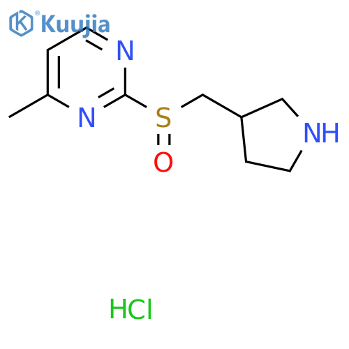 4-Methyl-2-((pyrrolidin-3-ylmethyl)sulfinyl)pyrimidine hydrochloride structure