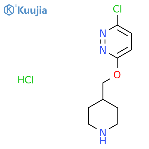 3-chloro-6-[(piperidin-4-yl)methoxy]pyridazine hydrochloride structure