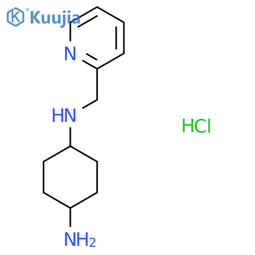 4-N-(Pyridin-2-ylmethyl)cyclohexane-1,4-diamine;hydrochloride structure