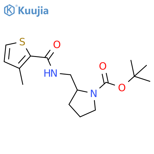 Tert-Butyl 2-((3-methylthiophene-2-carboxamido)methyl)pyrrolidine-1-carboxylate structure