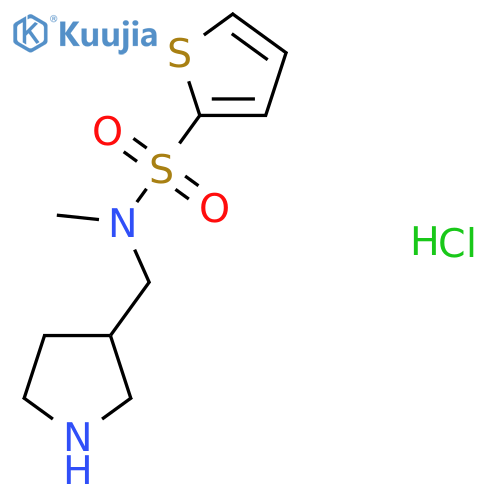 N-Methyl-N-(pyrrolidin-3-ylmethyl)thiophene-2-sulfonamide;hydrochloride structure