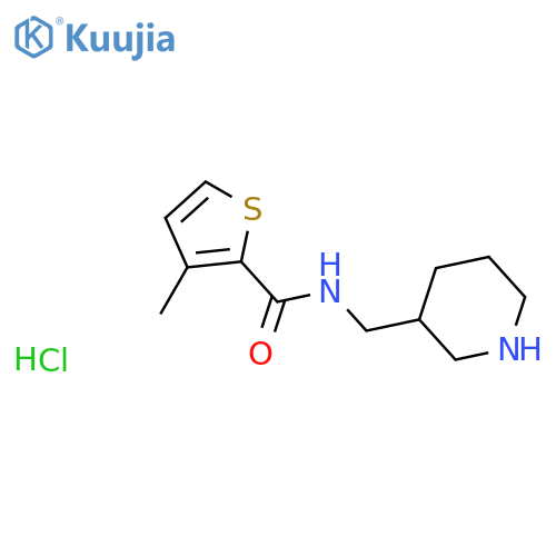 3-Methyl-N-(piperidin-3-ylmethyl)thiophene-2-carboxamide hydrochloride structure