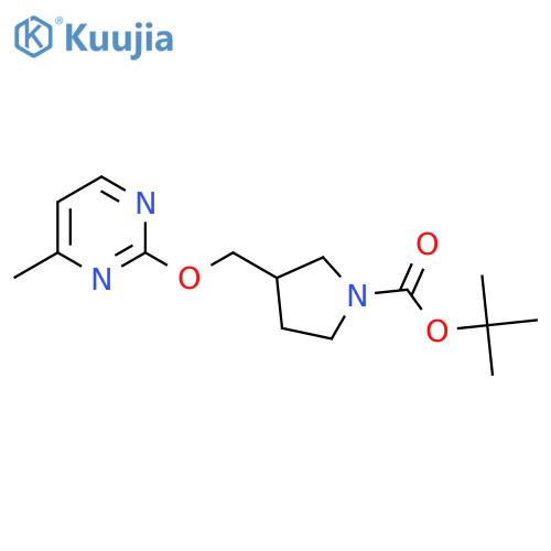 Tert-Butyl 3-(((4-methylpyrimidin-2-yl)oxy)methyl)pyrrolidine-1-carboxylate structure