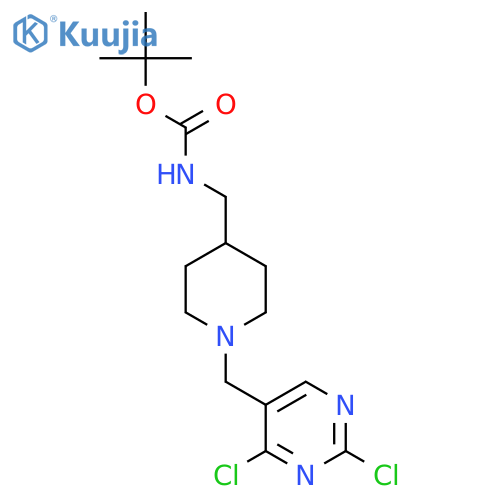 tert-butyl N-[[1-[(2,4-dichloropyrimidin-5-yl)methyl]-4-piperidyl]methyl]carbamate structure