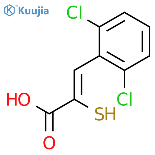 (Z)-3-(2,6-dichlorophenyl)-2-mercapto-2-propenoic acid structure