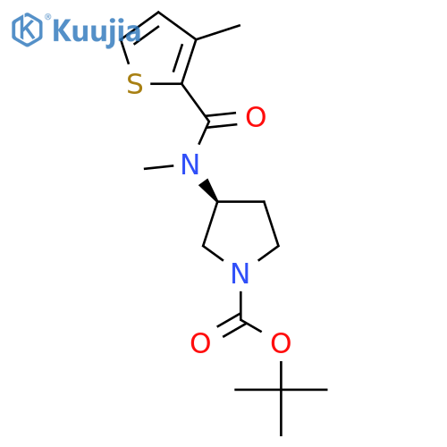 (S)-Tert-butyl 3-(N,3-dimethylthiophene-2-carboxamido)pyrrolidine-1-carboxylate structure