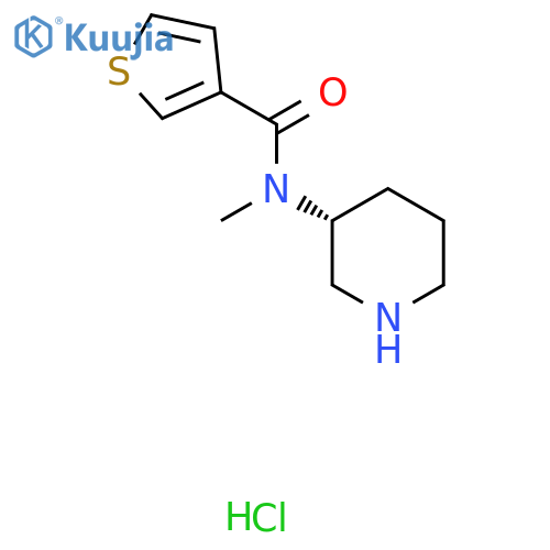 N-Methyl-N-[(3R)-piperidin-3-yl]thiophene-3-carboxamide;hydrochloride structure