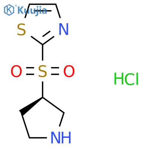 (R)-2-(Pyrrolidin-3-ylsulfonyl)thiazole hydrochloride structure