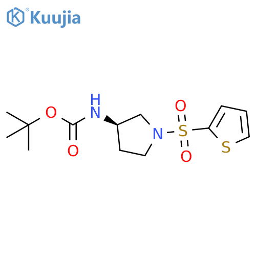 (R)-Tert-butyl (1-(thiophen-2-ylsulfonyl)pyrrolidin-3-yl)carbamate structure