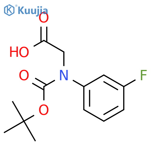 2-{(tert-butoxy)carbonylamino}-2-(3-fluorophenyl)acetic acid structure