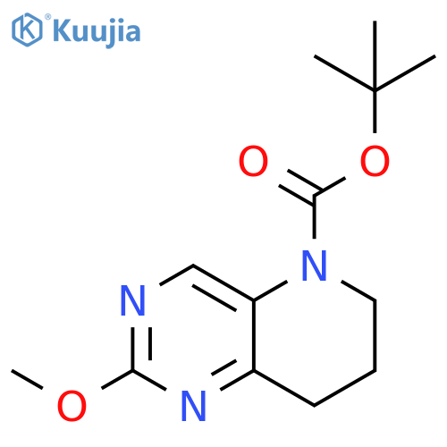 2-Methoxy-7,8-dihydro-6H-pyrido[3,2-d]pyrimidine-5-carboxylic acid tert-butyl ester structure